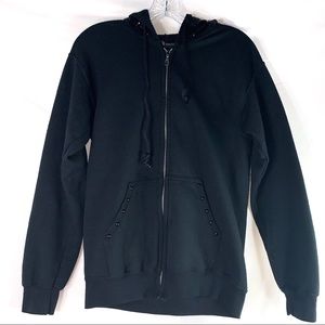 JET by John Eshaya Petite Sequin Hood Hoodie